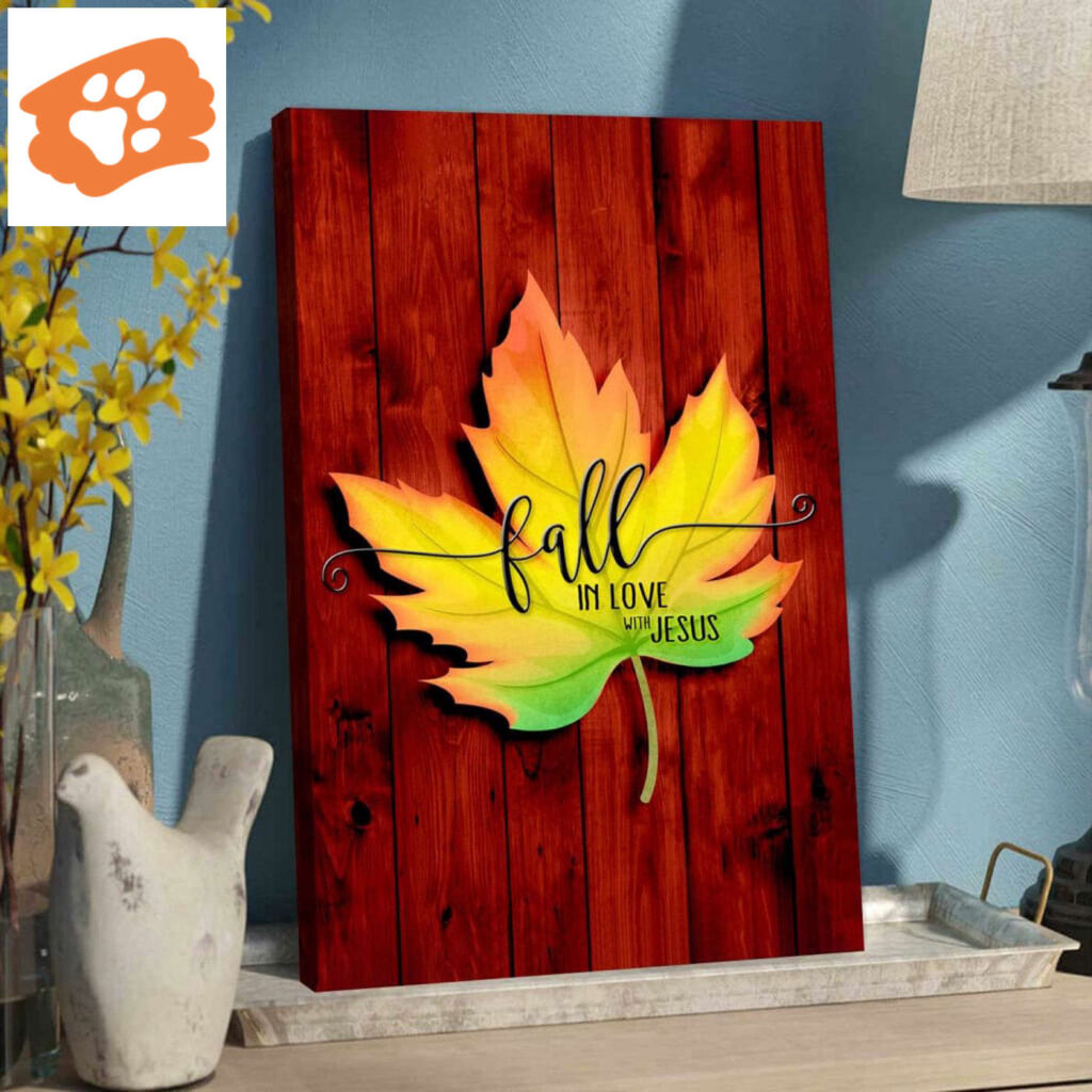 Fall in Love With Jesus Wall Art Canvas Print Fall in Love With Jesus Wall Art Canvas Print