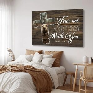Fear Not for I Am With You, Jesus and Lost Sheep, Wall Art Canvas 1
