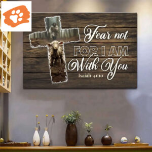 Fear Not for I Am With You, Jesus and Lost Sheep, Wall Art Canvas