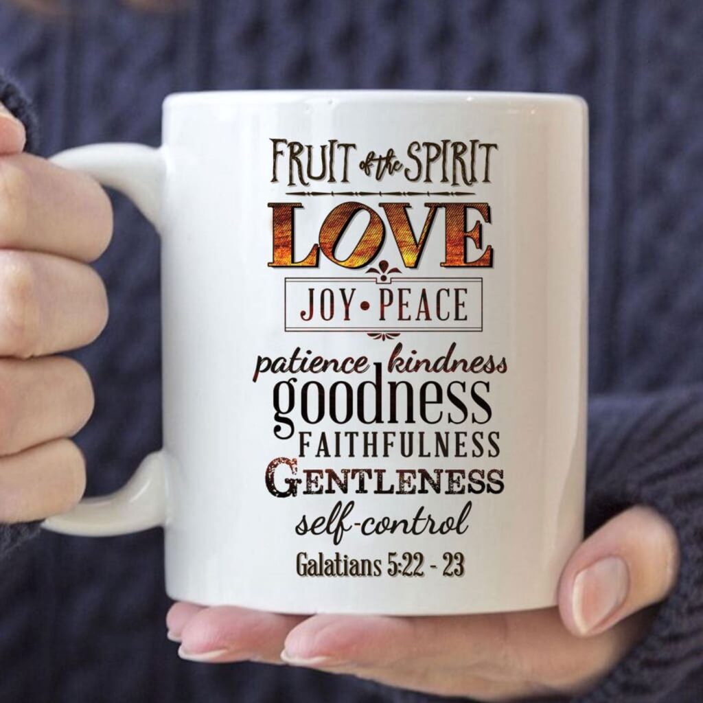 Fruit of the spirit, Bible verse, Christian coffee mug Fruit of the spirit, Bible verse, Christian coffee mug