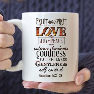 Fruit of the spirit, Bible verse, Christian coffee mug