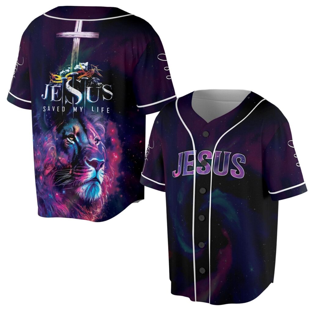 Galaxy Constellation Lion Jesus Save My Life Baseball Jersey – Gift Men Women Galaxy Constellation Lion Jesus Save My Life Baseball Jersey – Gift Men Women