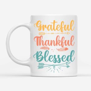 Grateful thankful blessed mug, Christian coffee mugs 1