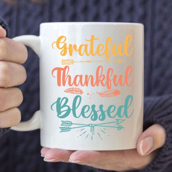 Grateful thankful blessed mug, Christian coffee mugs