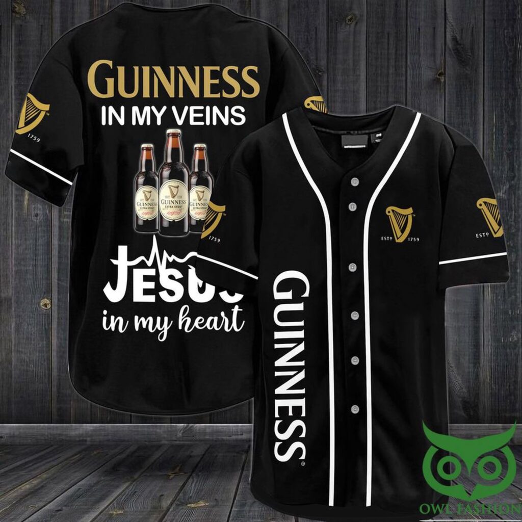 Guinness in my veins Jesus in my heart Baseball Jersey Shirt – Gift Men Women Guinness in my veins Jesus in my heart Baseball Jersey Shirt – Gift Men Women