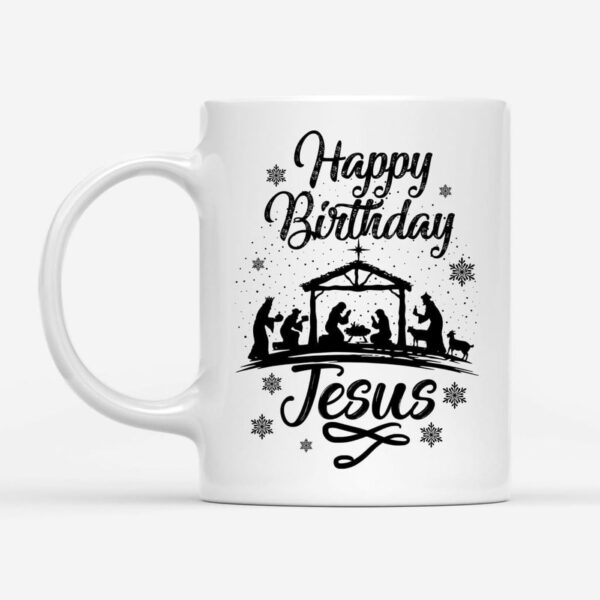 Happy Birthday Jesus, Christmas Nativity Scene, Coffee Mug