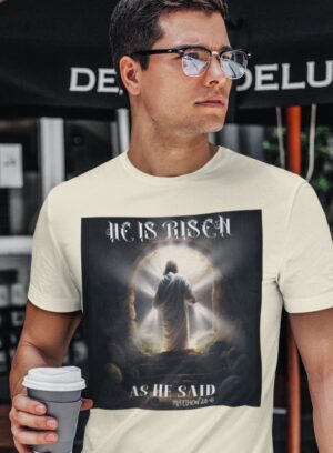 Resurrection Sunday Tshirt: He is Risen Tee for Easter Mass Celebration