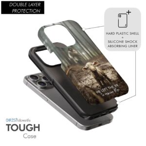 He Left the 99 to Rescue Me, Jesus and Lost Sheep, Phone Case 1