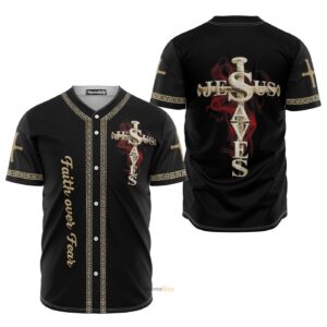 Holiday Jesus Faith Over Fear - Baseball Jersey - Gift Men Women