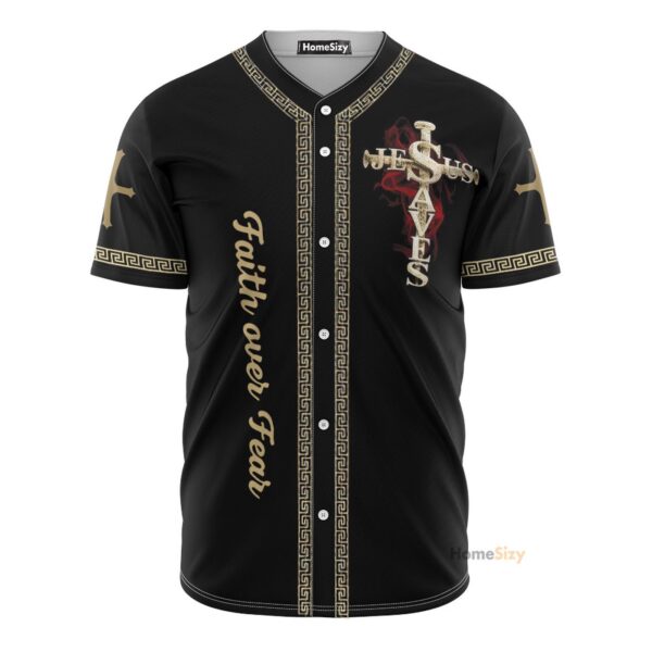 Holiday Jesus Faith Over Fear – Baseball Jersey – Gift Men Women