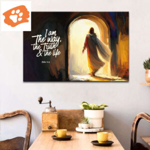 I Am The Way The Truth And The Life, Jesus Tomb, John 14:6 Wall Art Canvas