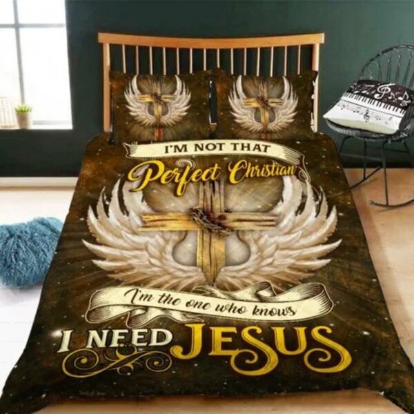 I Need Jesus Quilt Bedding Set