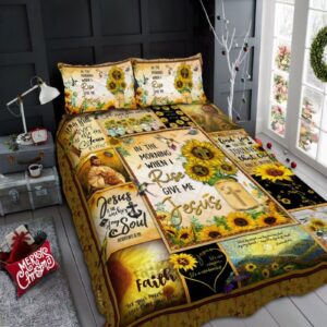 In Gift World When I Rise Give Gift Jesus Quilt Bedding Set