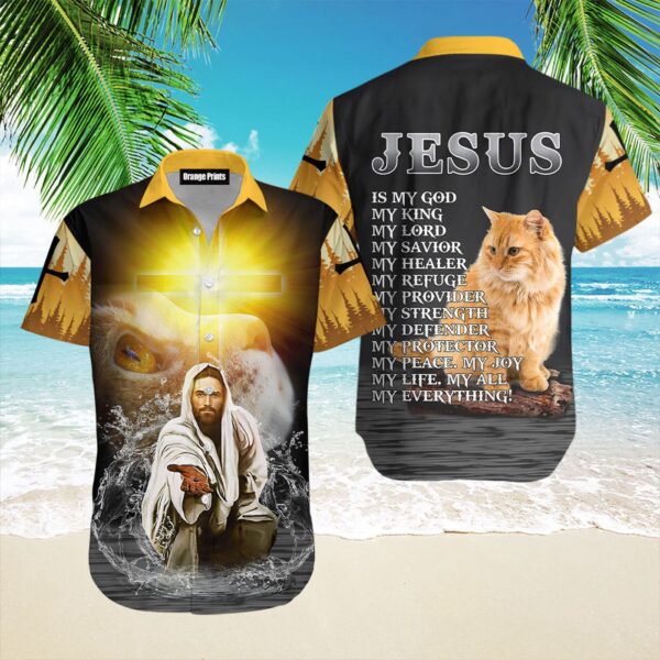 Jesus And Cat My Everything Aloha Hawaiian Shirts For Men & For Women  – Gift Men Women Days