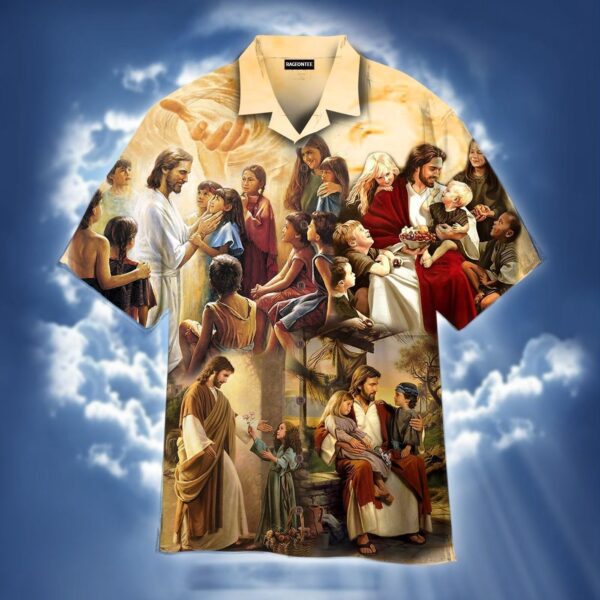 Jesus And Children From Around The World Hawaiian Shirts For Men Women  – Gift Men Women Days