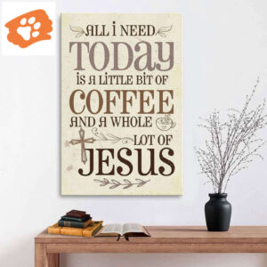 Jesus And Coffee Christian Wall Art Canvas