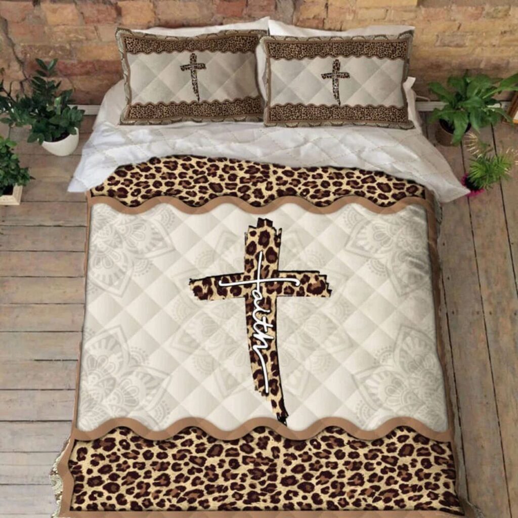 Jesus Bed Set Faith Jesus Leopard Quilt Bedding Set Jesus Bed Set Faith Jesus Leopard Quilt Bedding Set