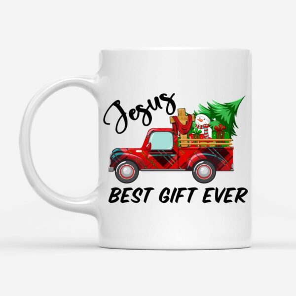 Jesus best gift ever Red truck Christmas coffee mug