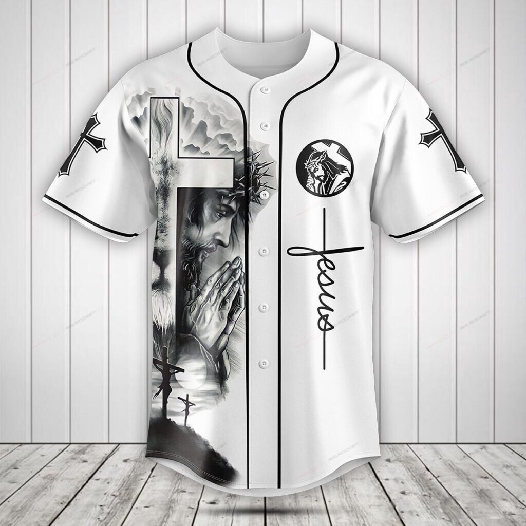Jesus Black And White Baseball Jersey Shirt – Gift Men Women Jesus Black And White Baseball Jersey Shirt – Gift Men Women