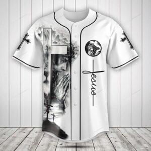 Jesus Black And White Baseball Jersey Shirt - Gift Men Women