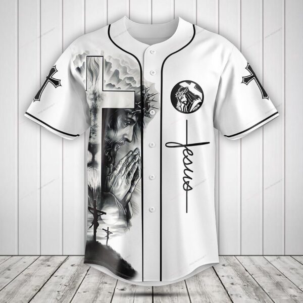 Jesus Black And White Baseball Jersey Shirt – Gift Men Women