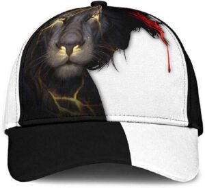 Iconic Jesus Black White Hat - Classic Cap for Men One Size Premium Quality