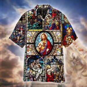 Jesus Calms The Storm Stained Glass Window Hawaiian Shirts  - Gift Men Women Days