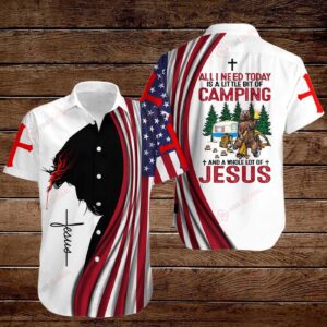 Jesus Camping Aloha Hawaiian Shirts For Men and Women  - Gift Men Women Days