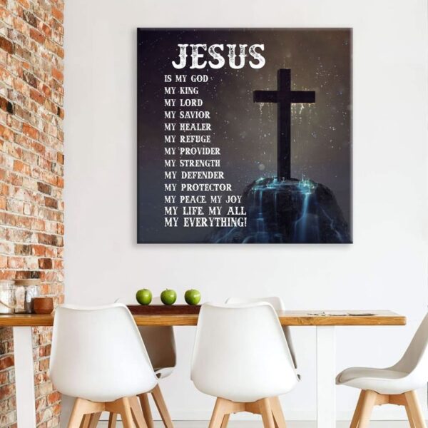 Jesus Canvas: Jesus Is My Everything Christian Wall Art Decor