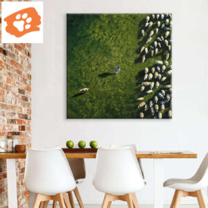 Jesus Chases the Lost Sheep Wall Art Canvas