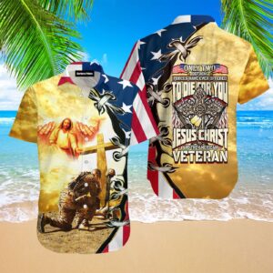Jesus Christ And US Veteran Aloha Hawaiian Shirts - Gift Men Women Days 1