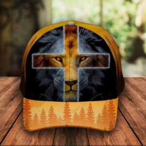 Jesus Christ God Lion Classic 3D Cap - All Over Printed: Divine Style with a Roaring Twist!