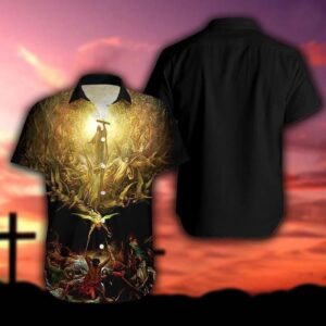Jesus Christian Cross Aloha Hawaiian Shirts For Men and Women   - Gift Men Women Days