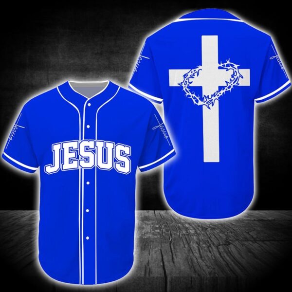 Jesus Cross Baseball Tee Jersey Shirt – Gift Men Women