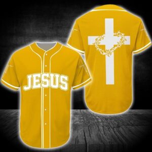 Jesus Cross Baseball Tee Jersey Shirt - Gift Men Women