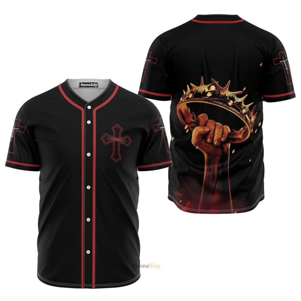 Jesus Cross Black And Red – Baseball Jersey – Gift Men Women Jesus Cross Black And Red – Baseball Jersey – Gift Men Women