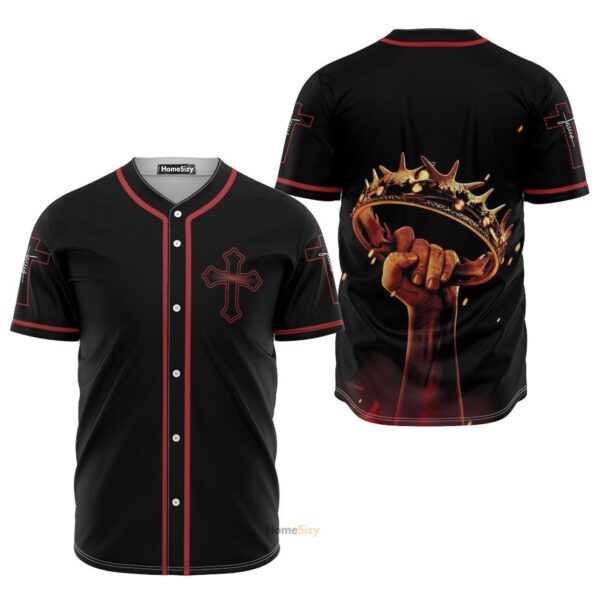 Jesus Cross Black And Red – Baseball Jersey – Gift Men Women