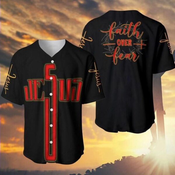 Jesus Cross Letters Baseball Tee Jersey Shirts 3D – Gift Men Women