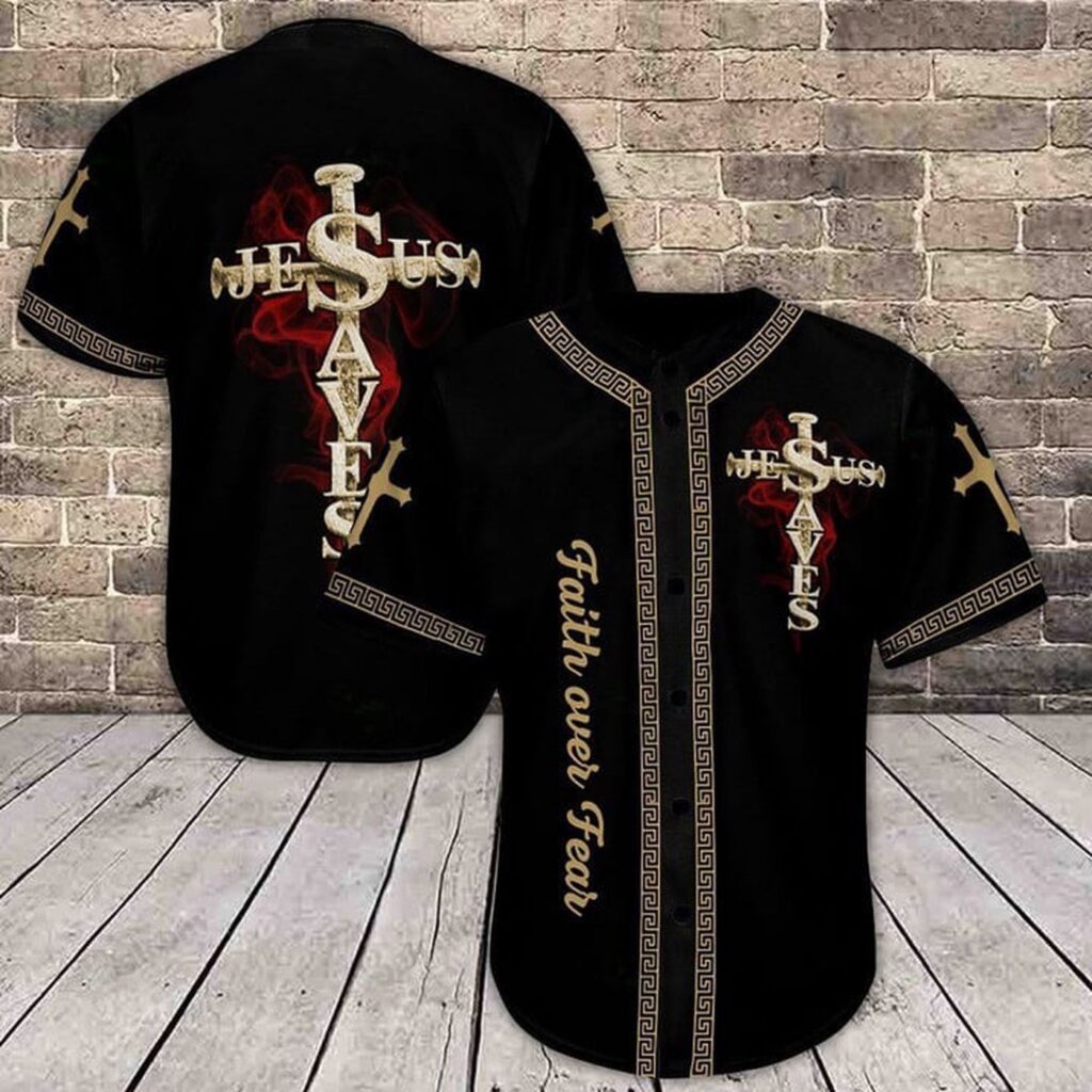 Jesus Cross Red Cream Baseball Jersey For God – Gift Men Women Jesus Cross Red Cream Baseball Jersey For God – Gift Men Women