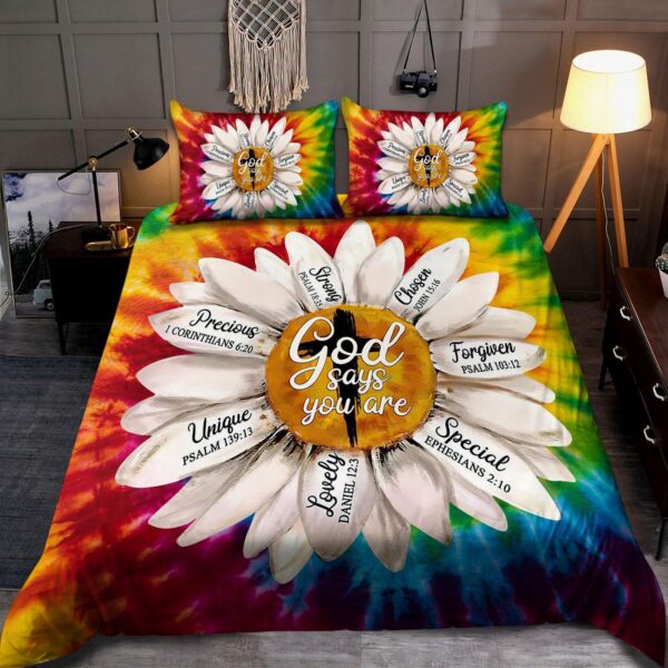 Jesus-Daisy God Say You Are Bedding Set