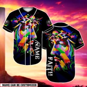 Jesus Faith Colorful Personalized Baseball Jersey - Gift Men Women