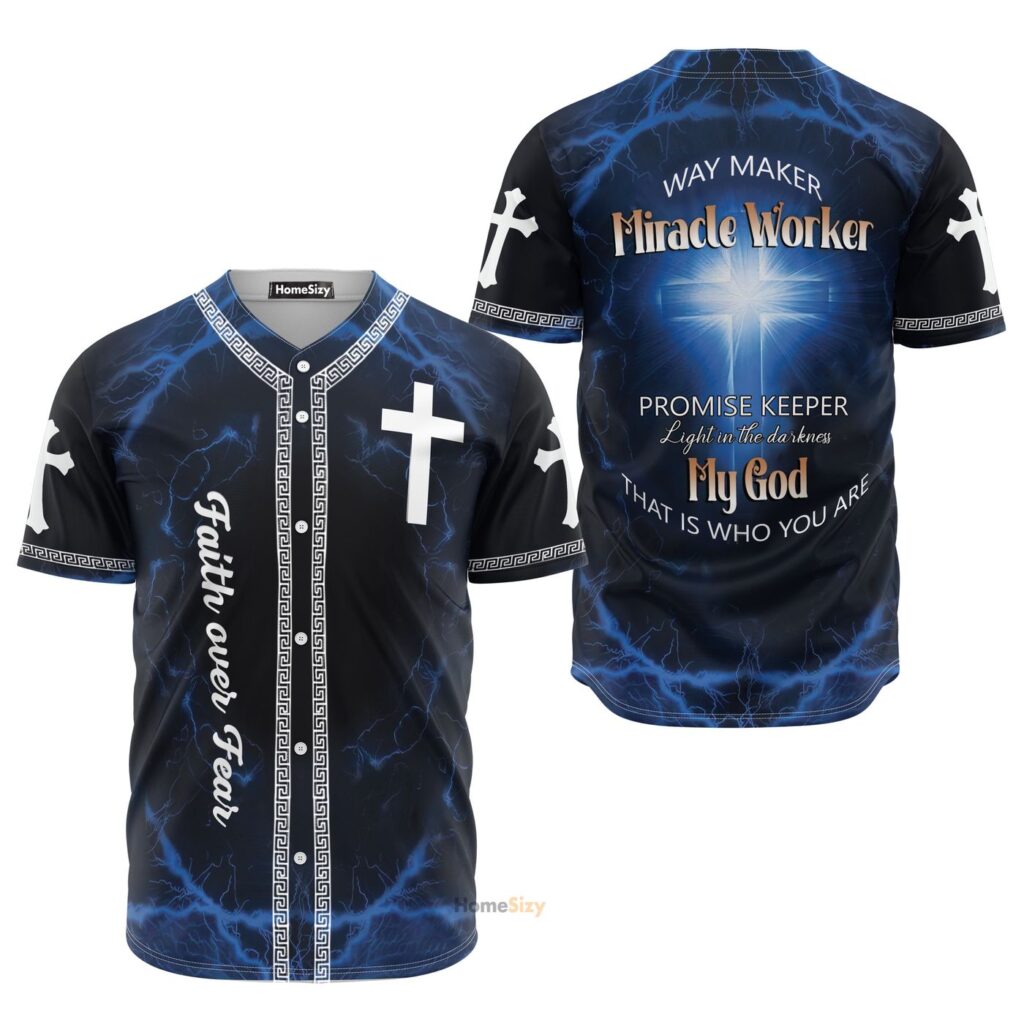 Jesus Faith Over Fear – Baseball Jersey – Gift Men Women Jesus Faith Over Fear – Baseball Jersey – Gift Men Women