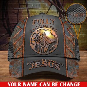 JESUS GOD Personalized Jesus Gift, Fully Vaccinated By The Blood Of Jesus Cap Gift