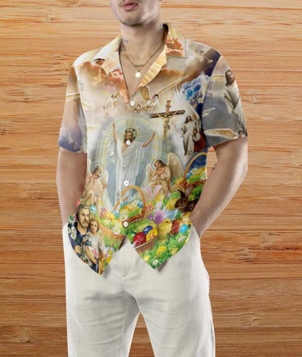 Jesus Happy Easter Aloha Hawaiian Shirts For Men and Women   – Gift Men Women Days