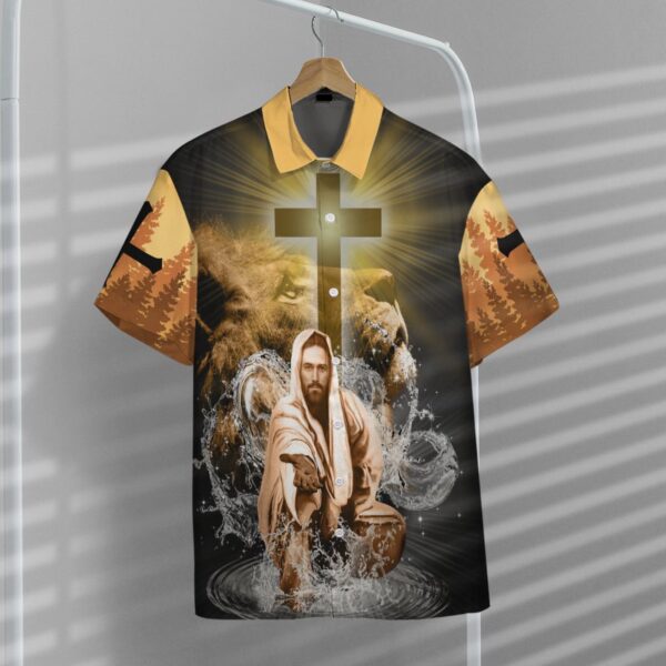 Jesus Hawaiian Shirt Jesus My God My King My Lord Lion Orange Hawaii Shirt Jesus Aloha Shirt 2025