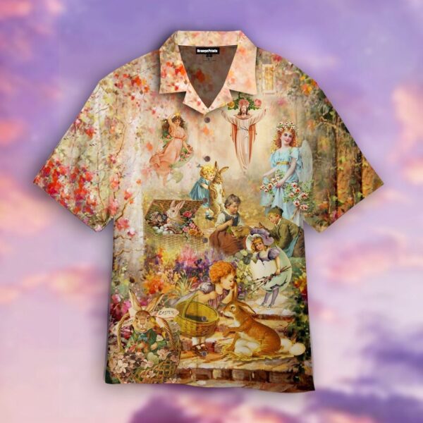 Jesus He Is Risen Happy Easter Day Hawaiian Shirt –  – Gift Men Women Days