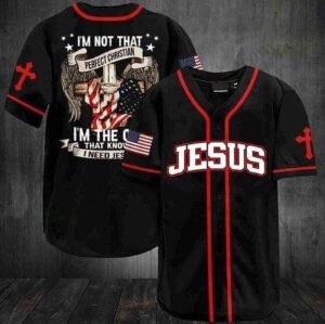 Jesus I'm Not Perfect Christian I'm The One That Knows Baseball Tee Jersey Shirt Printed 3D - Gift Men Women