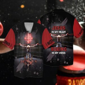 Jesus In My Heart Boxing In My Veins Aloha Hawaiian Shirt  - Gift Men Women Days