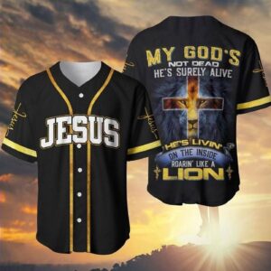 Jesus Inside Roarin' Like A lion Baseball Jersey - Gift Men Women