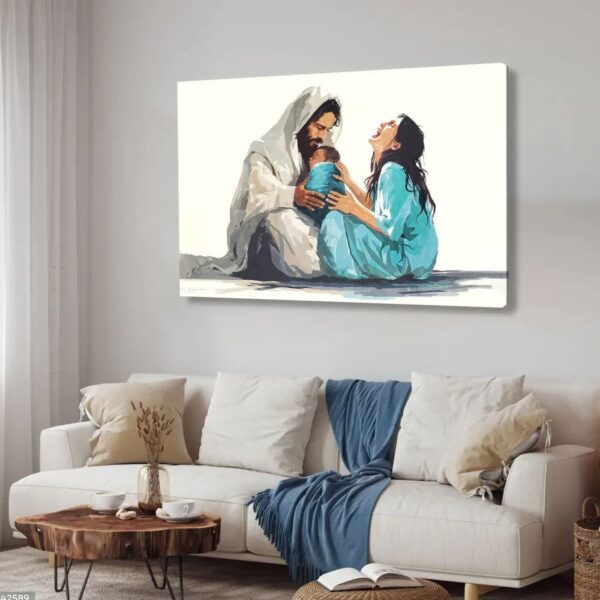 Jesus Is Close to the Brokenhearted Woman Christian Wall Art Canvas